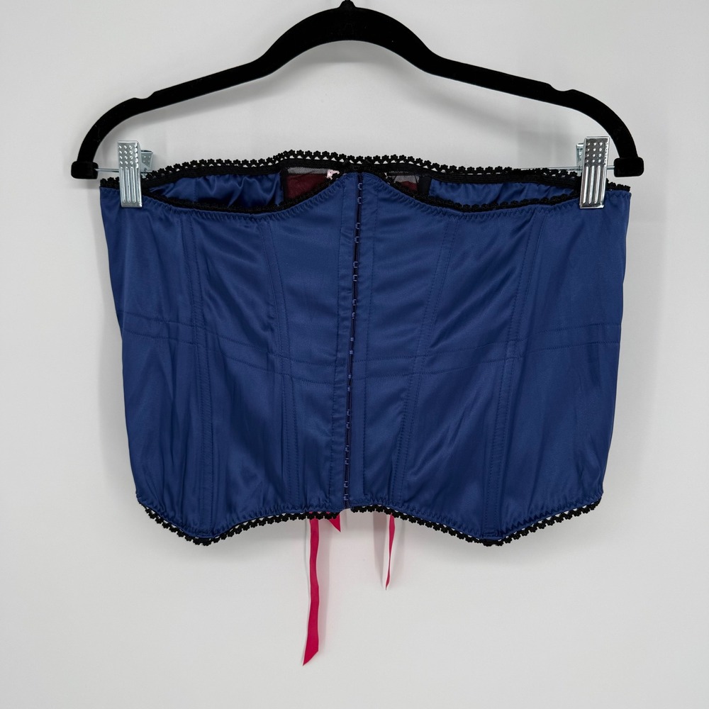 VICTORIA'S SECRET SEXY LITTLE THING CORSET M/L BLUE HOT PINK